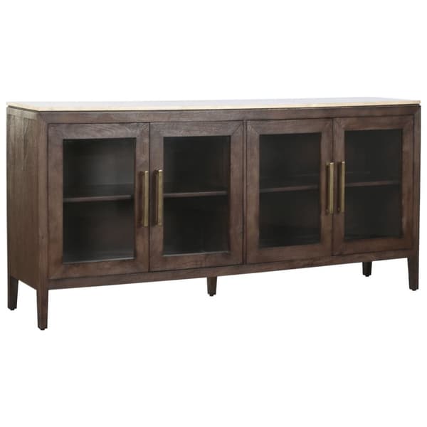 Sidebord Home ESPRIT Marmor Treverk av mangotre 180 x 40 x 85 cm