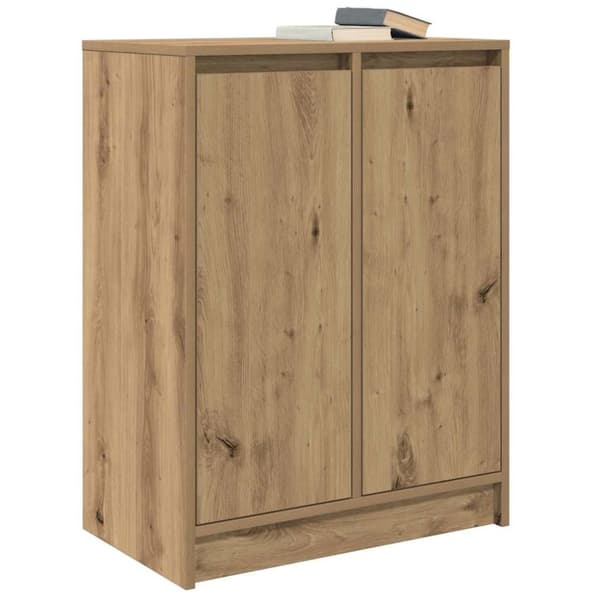 Skänk hantverksmässig ek 57x34x76 cm konstruerat trä