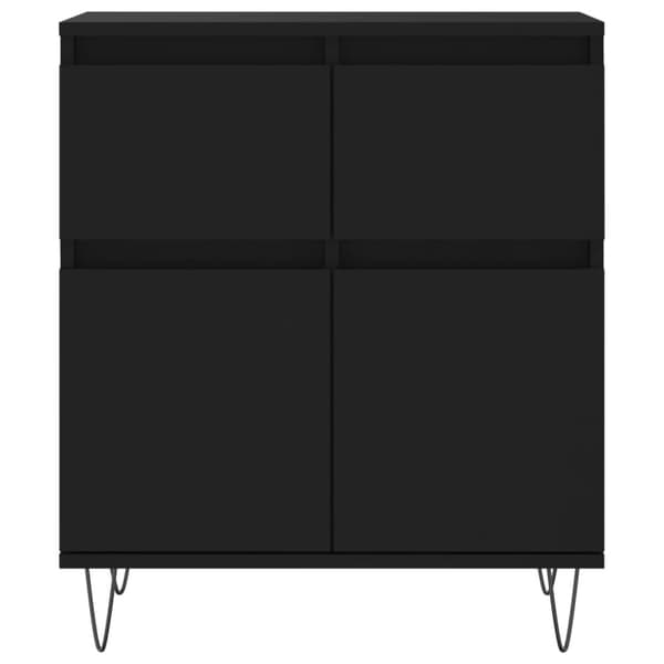 Byrå svart 60x35x70 cm konstruerat trä