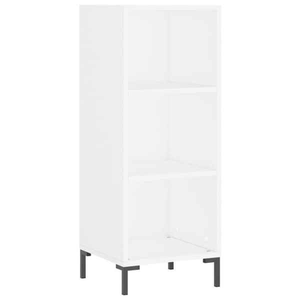 Högskåp vit 34,5x34x180 cm konstruerat trä