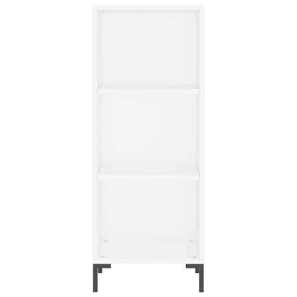 Högskåp vit 34,5x34x180 cm konstruerat trä
