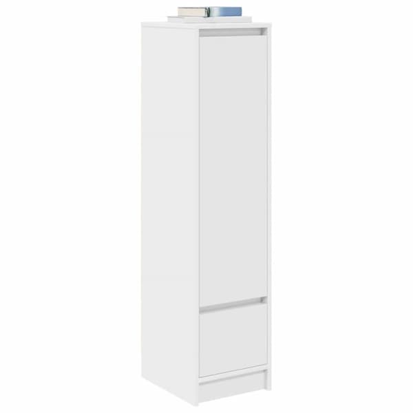 Highboard vit 29,5x34x119,5 cm konstruerat trä