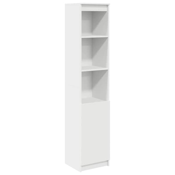 Highboard vit 37,5x35x180 cm konstruerat trä