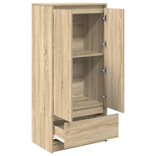 Skåp med låda sonoma ek 55,5x34x119,5 cm konstruerat trä