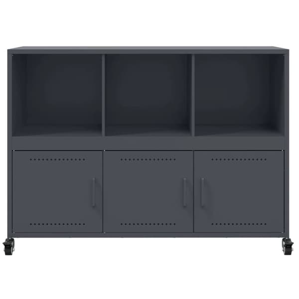 Skänk antracit 100,5x39x72 cm stål