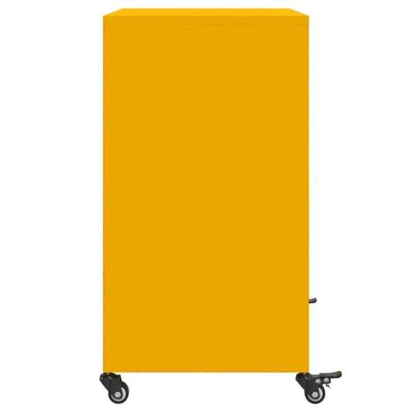 Skänk senapsgul 68x39x72 cm stål