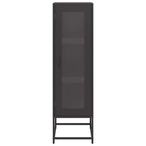 Highboard svart 36x39x123 cm kallvalsat stål