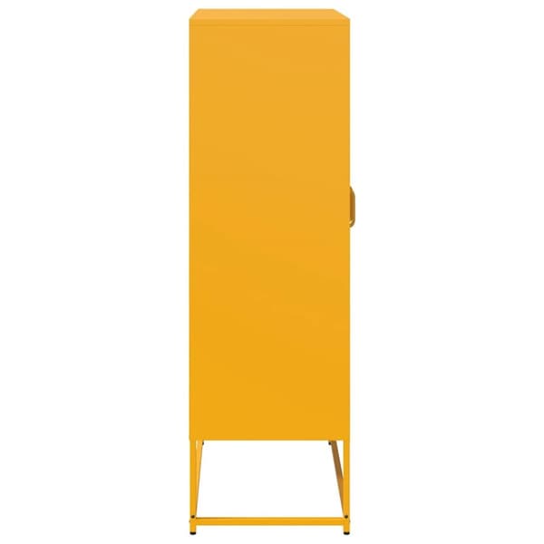 Hög stol senapsgul 68x39x123 cm stål