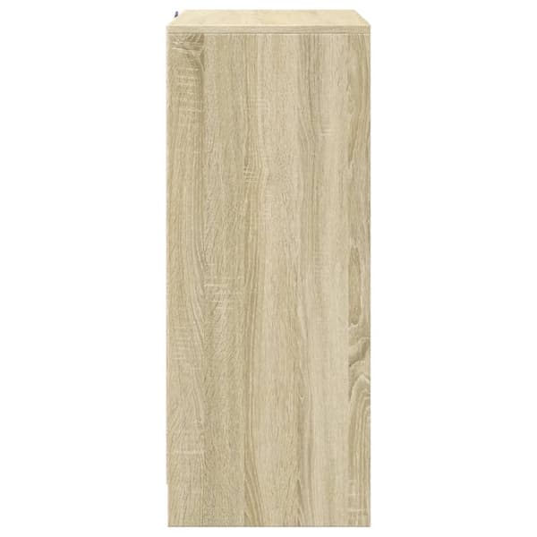 Skänk med LED sonoma-ek 77x34x85 cm konstruerat trä