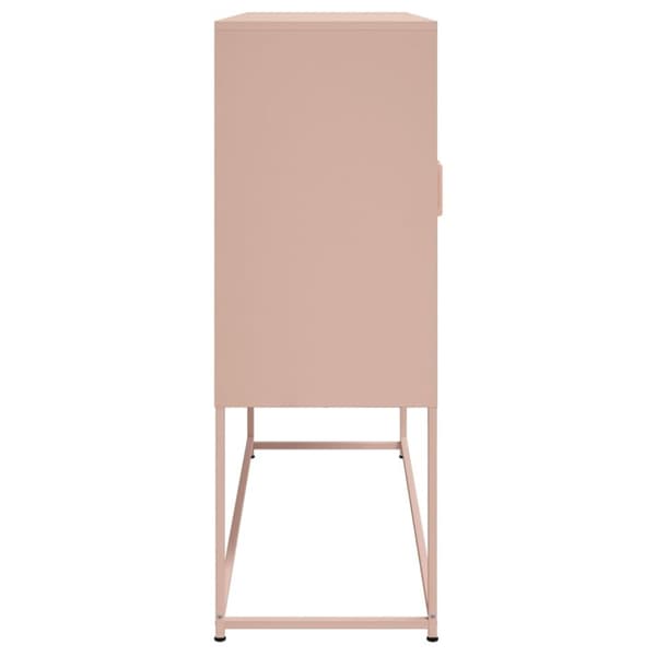 Högskåp rosa 100,5x39x107 cm stål
