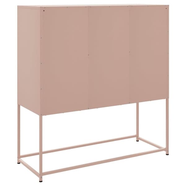 Högskåp rosa 100,5x39x107 cm stål