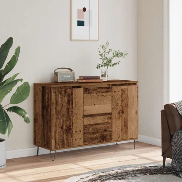 Skänk åldrat trä 104x35x70 cm konstruerat trä