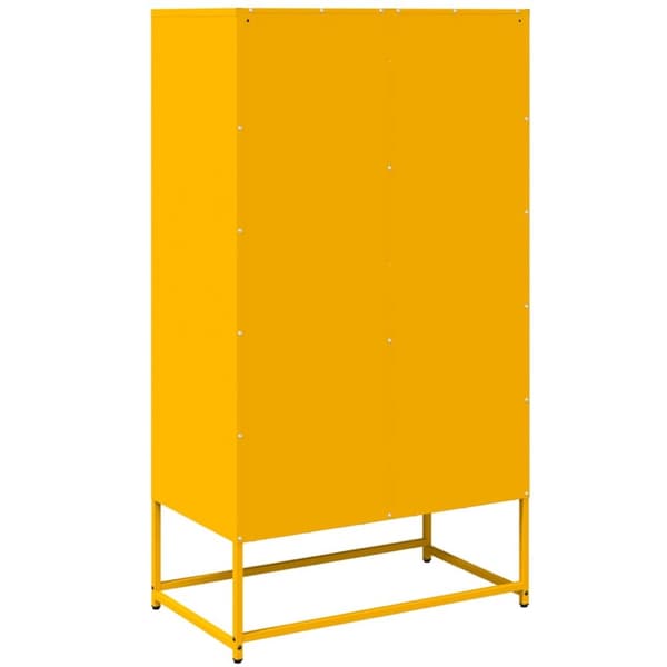Hög stol senapsgul 68x39x123 cm stål