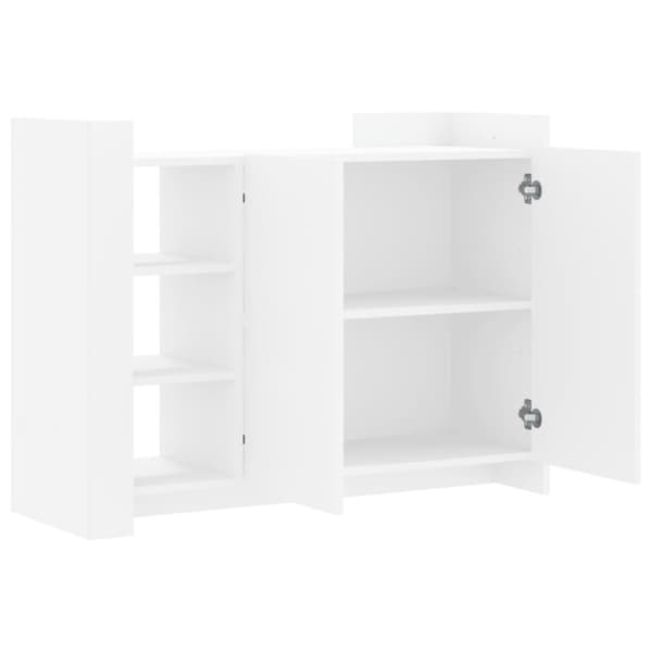 Skänk vit 100x35x75 cm konstruerat trä