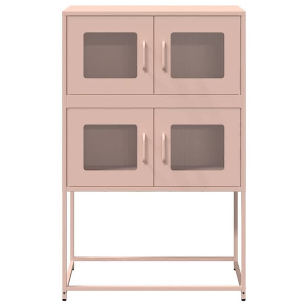 Highboard rosa 68x39x107 cm stål