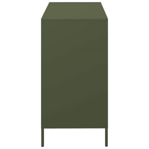 Skänk olivgrön 101,5x39x73,5 cm kallvalsat stål