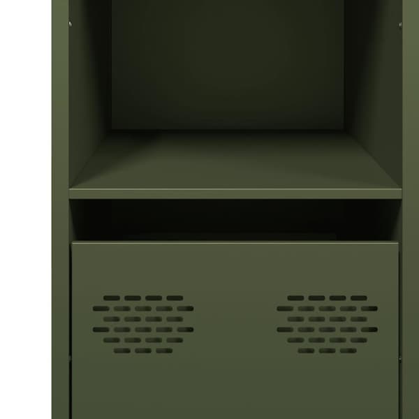 Skänk olivgrön 101,5x39x73,5 cm kallvalsat stål