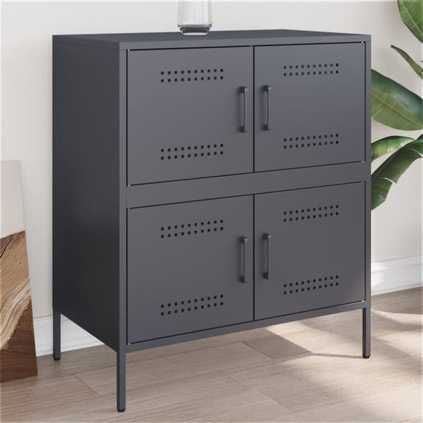 Skänk antracit 68x39x79 cm stål