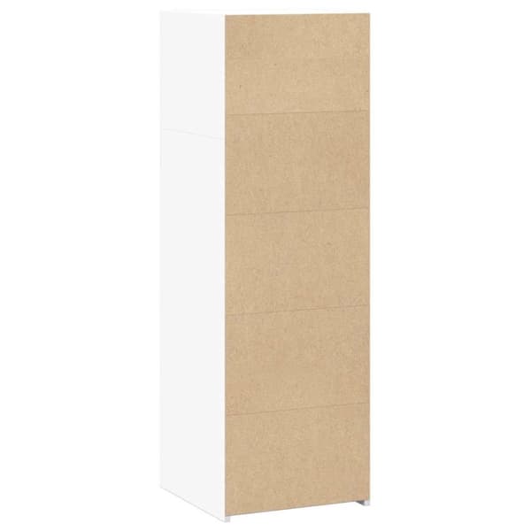 Högskåp vit 40x41x124 cm konstruerat trä