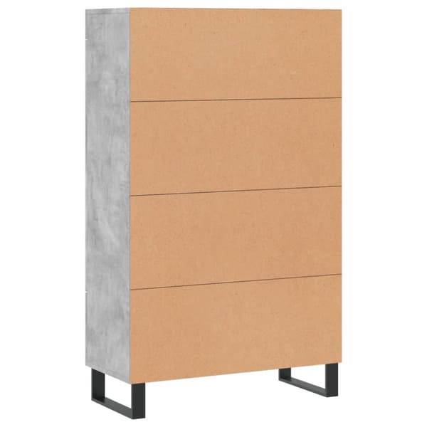 Högskåp betonggrå 69,5x31x115 cm konstruerat trä