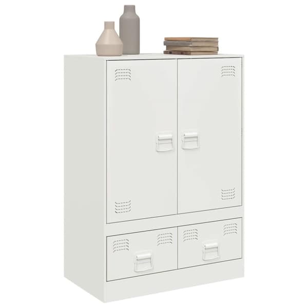 Högskåp vit 67x39x95 cm stål
