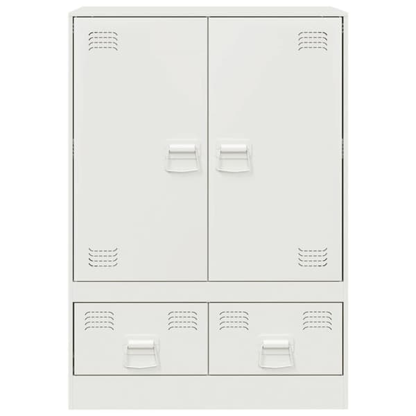 Högskåp vit 67x39x95 cm stål