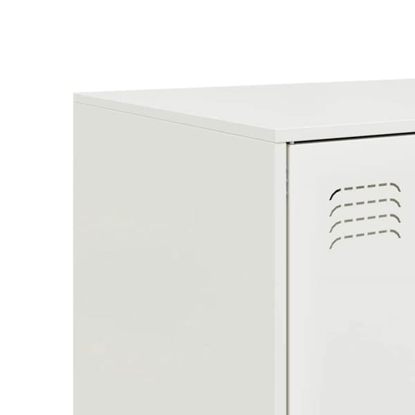 Högskåp vit 67x39x95 cm stål