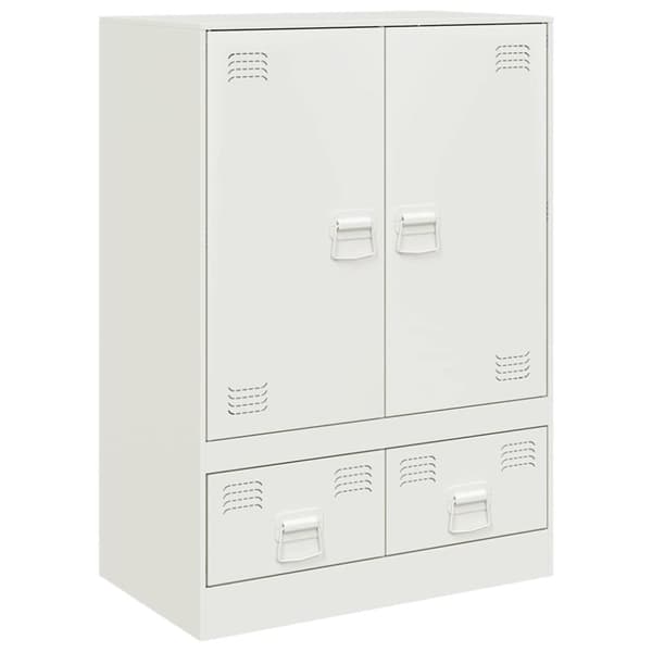 Högskåp vit 67x39x95 cm stål