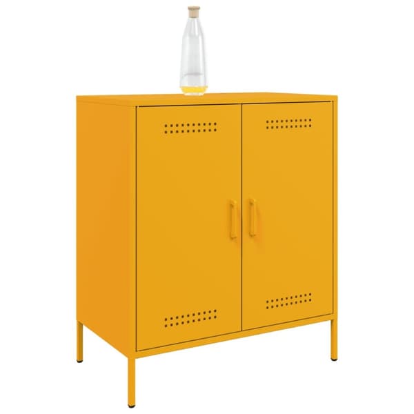 Skänk senapsgul 68x39x79 cm stål