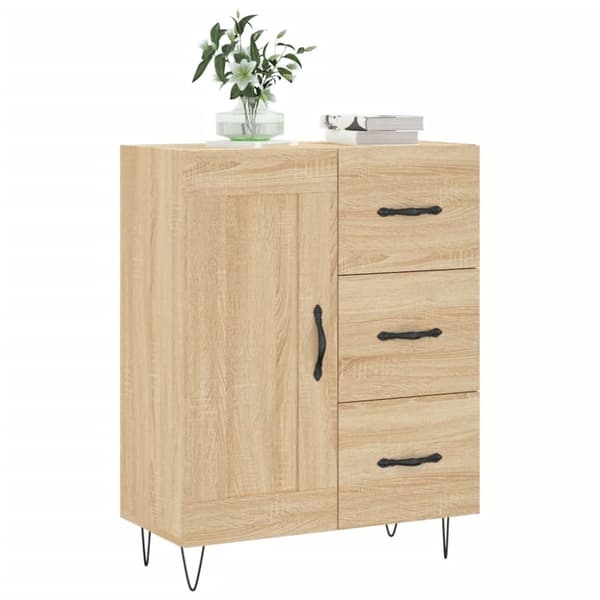 Skänk sonoma-ek 69,5x34x90 cm konstruerat trä