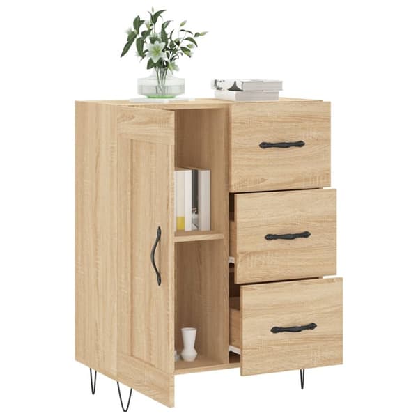 Skänk sonoma-ek 69,5x34x90 cm konstruerat trä