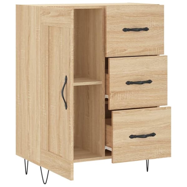 Skänk sonoma-ek 69,5x34x90 cm konstruerat trä