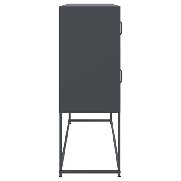 Skänk antracit 100,5x39x107 cm stål