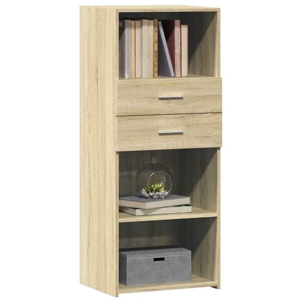 Högskåp sonoma-ek 50x42,5x124 cm konstruerat trä