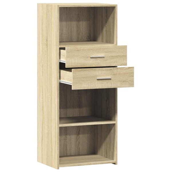 Högskåp sonoma-ek 50x42,5x124 cm konstruerat trä
