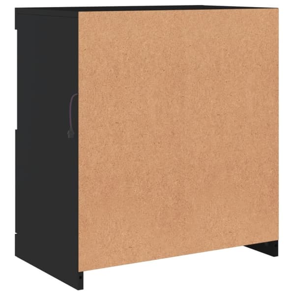 Skänk med LED-belysning svart 60x37x67 cm