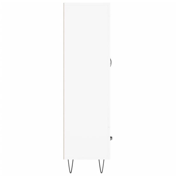 Högskåp vit 69,5x31x115 cm konstruerat trä