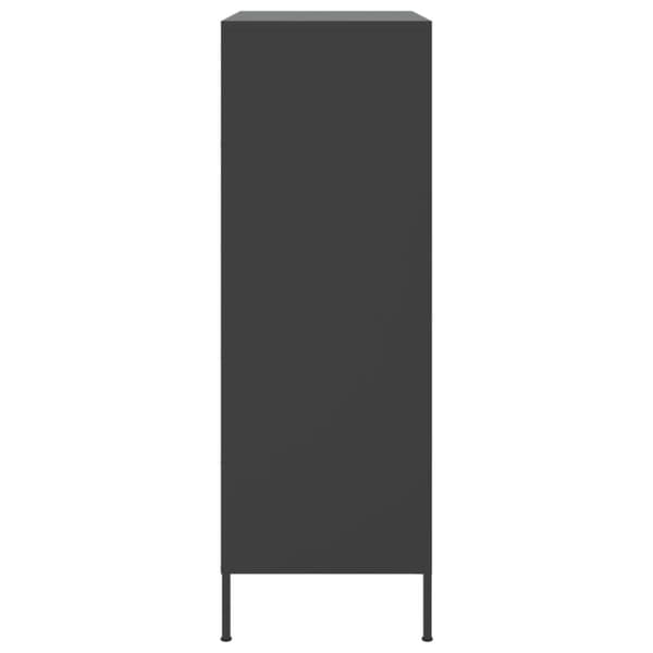 Högskåp svart 68x39x113 cm stål