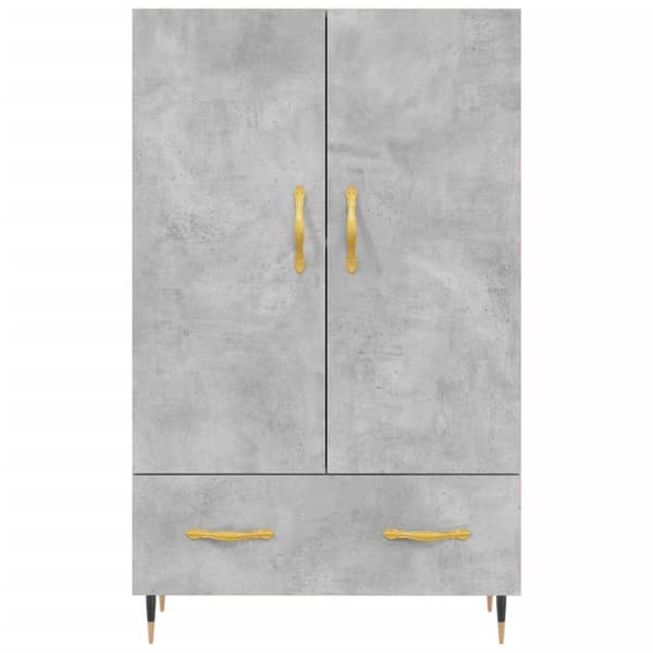 Högskåp betonggrå 69,5x31x115 cm konstruerat trä