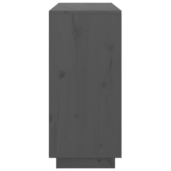 Skåp grå 111x34x75 cm massiv furu