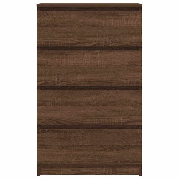 Byrå brun ek 60x35x98,5 cm konstruerat trä