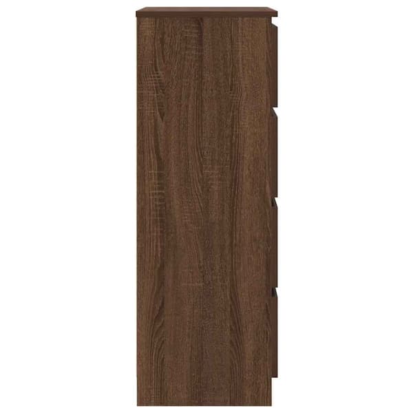Byrå brun ek 60x35x98,5 cm konstruerat trä