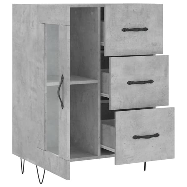 Skänk betonggrå 69,5x34x90 cm konstruerat trä