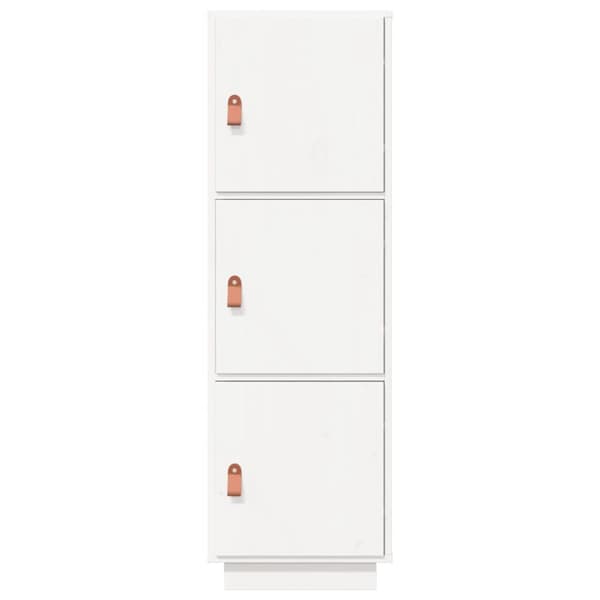 Vitrinskåp vit 34x40x108,5 cm massiv furu
