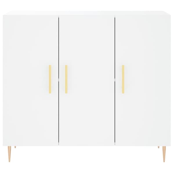 Skänk vit 90x34x80 cm konstruerat trä