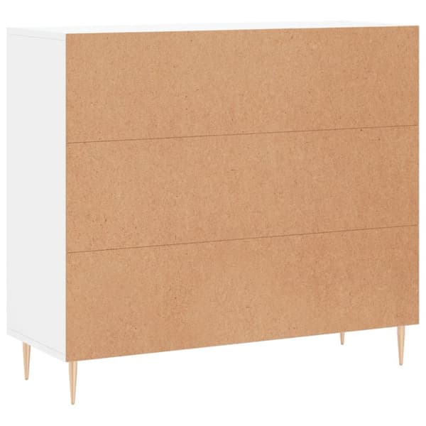 Skänk vit 90x34x80 cm konstruerat trä
