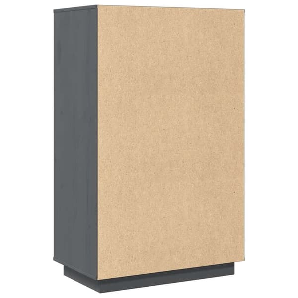 Skåp grå 67x40x108,5 cm massiv furu