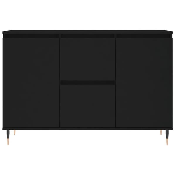 Skänk svart 104x35x70 cm konstruerat trä