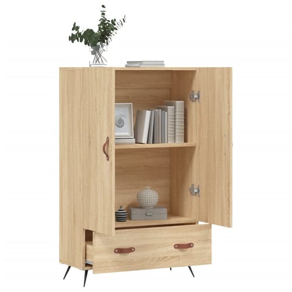 Högskåp sonoma-ek 69,5x31x115 cm konstruerat trä