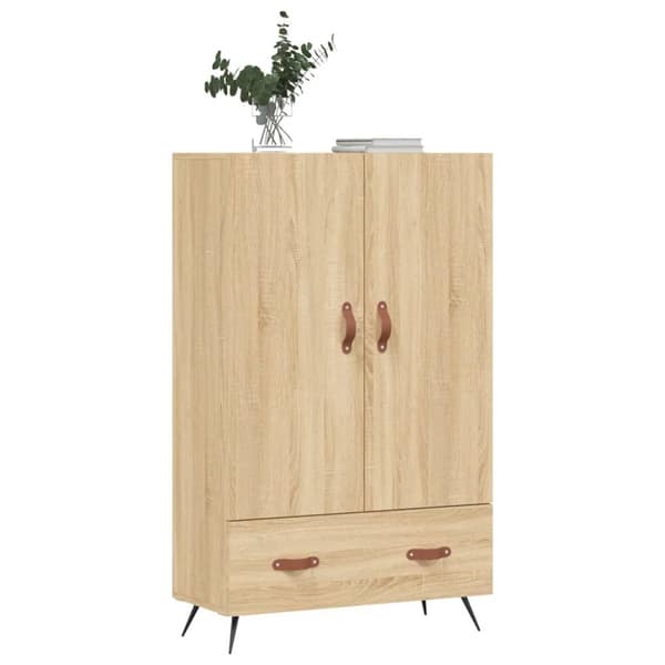 Högskåp sonoma-ek 69,5x31x115 cm konstruerat trä